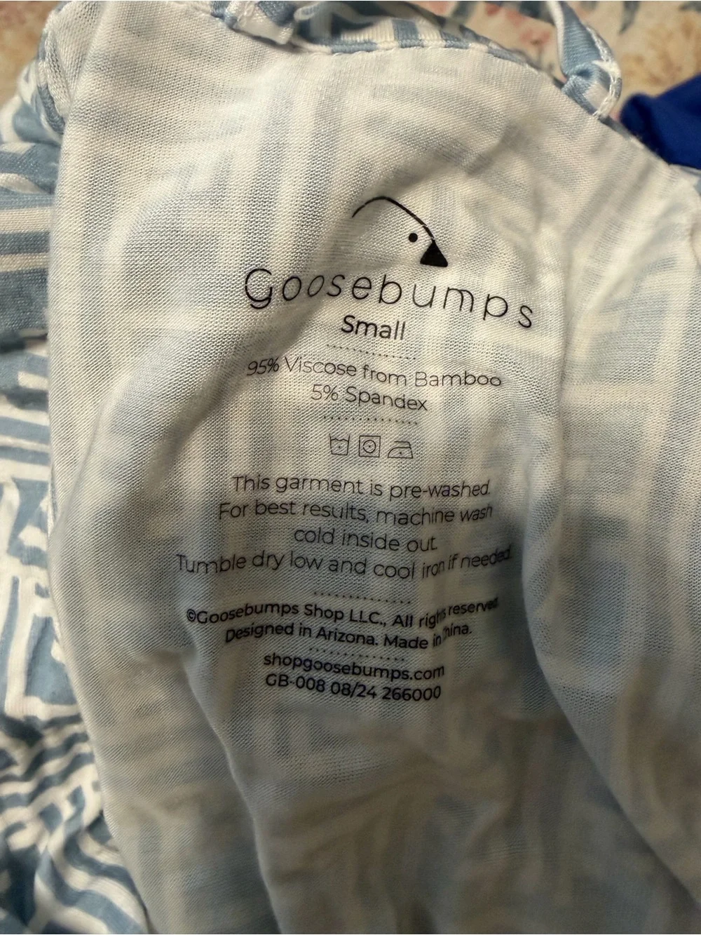 Women's Blue Geometric Two-Piece Pajama Set